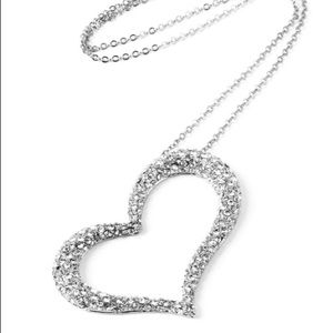 AMRITA SINGH HEART Pendant NECKLACE w/ AUSTRIAN CRYSTALS. New with tags!